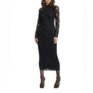 NWOT Bardot Meghan Lace Midi Dress in Black